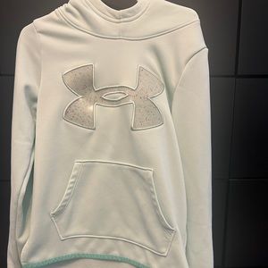 Youth Xtra Small Mint Green Hoodie with Glitter Logo